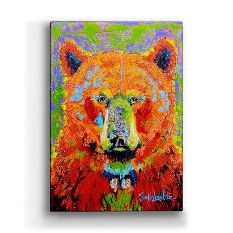 shelle lindholm metal box art|Shelle Lindholm Blaze Bear Metal Box Wall Art by .